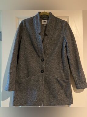 Old Navy Women's Gray Long Blazer Jacket